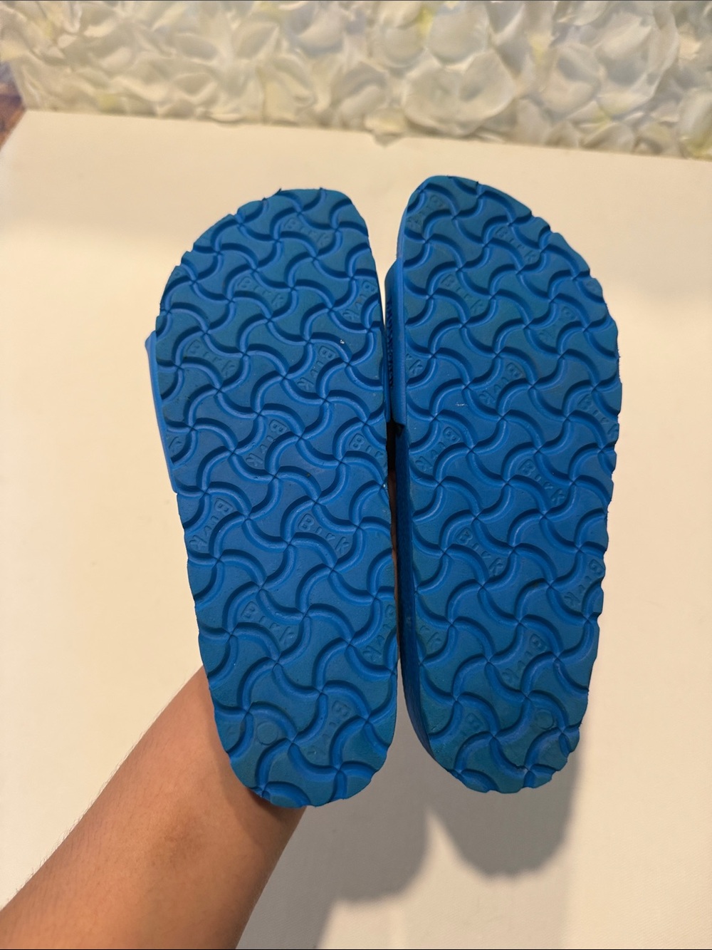 Birkenstock Kids Blue EVA Single-Strap Slide Sandals with Buckle - Picture 3 of 3